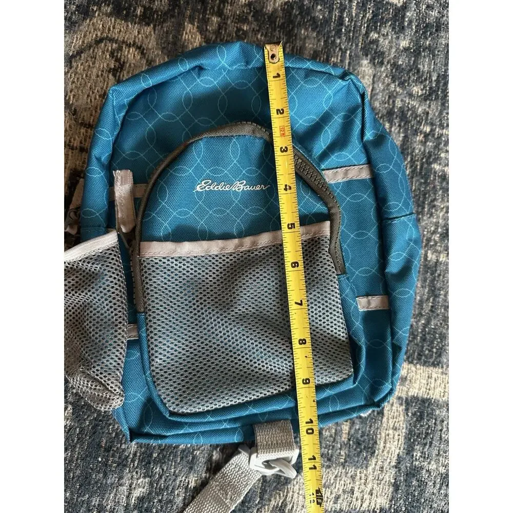 Eddie Bauer Mini Small Blue Stowaway Backpack 12x 8 harness tether toddler leash